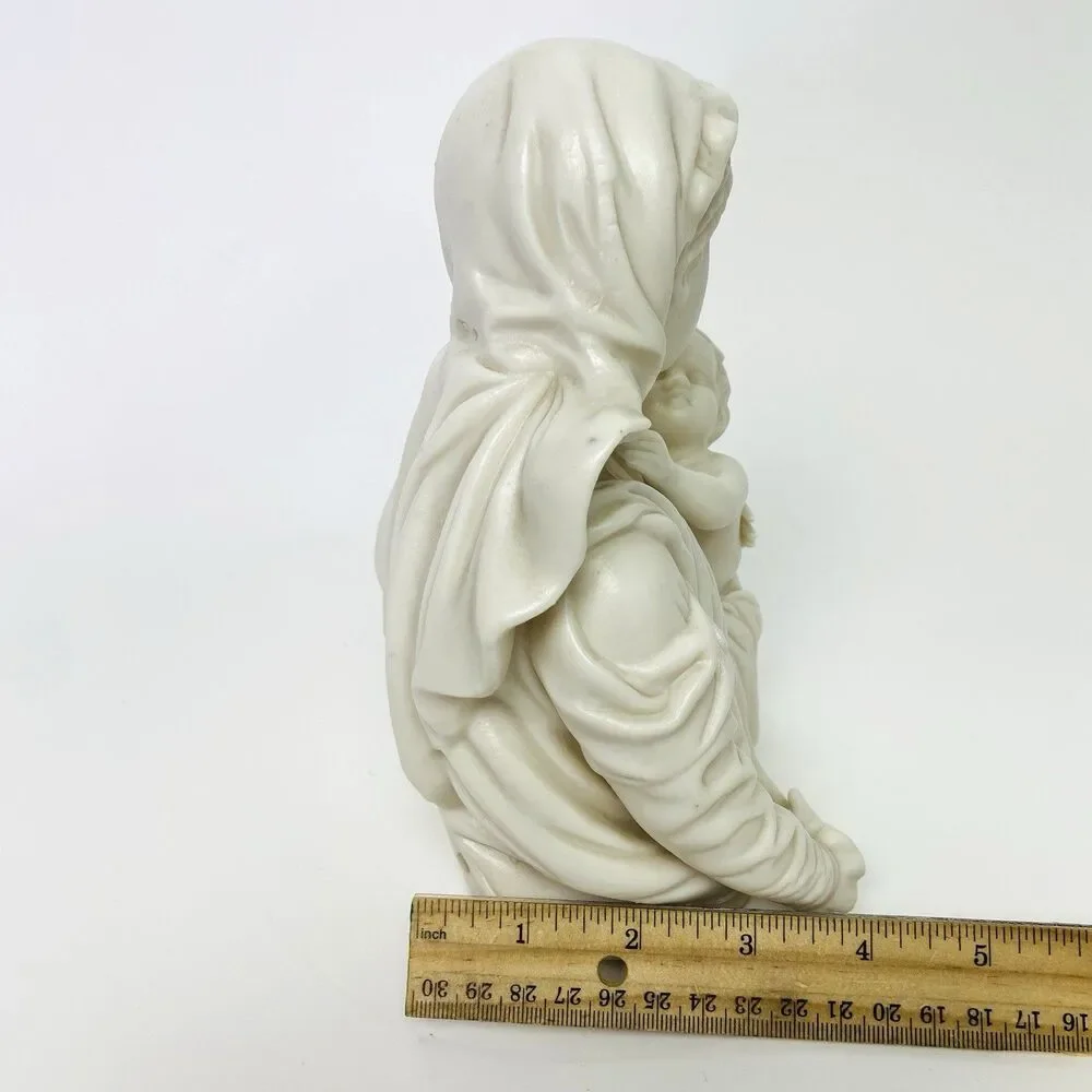 Vintage Norcrest Japan Madonna Child Lighted Figurine Lamp Religious MCM